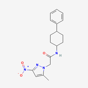 2-(5-methyl-3-nitro-1H-pyrazol-1-yl)-N-(4-phenylcyclohexyl)acetamide