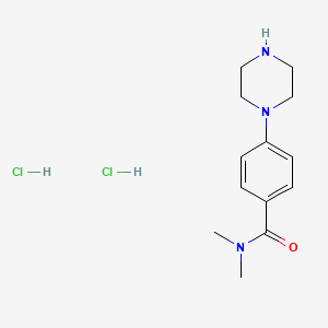 molecular formula C13H19N3O B1149267 苯甲酰胺，N,N-二甲基-4-(1-哌嗪基)- CAS No. 158985-40-1