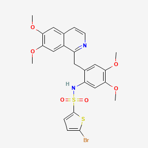 5-bromo-N-{2-[(6,7-dimethoxyisoquinolin-1-yl)methyl]-4,5-dimethoxyphenyl}thiophene-2-sulfonamide