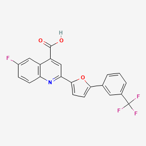 6-Fluoro-2-{5-[3-(trifluoromethyl)phenyl]furan-2-yl}quinoline-4-carboxylic acid