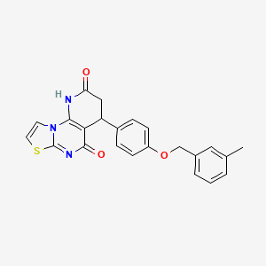 4-{4-[(3-methylbenzyl)oxy]phenyl}-3,4-dihydro-2H-pyrido[3,2-e][1,3]thiazolo[3,2-a]pyrimidine-2,5(1H)-dione