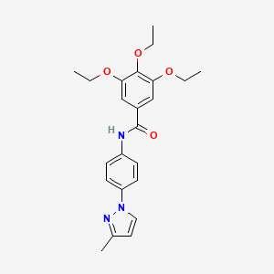 3,4,5-triethoxy-N-[4-(3-methyl-1H-pyrazol-1-yl)phenyl]benzamide