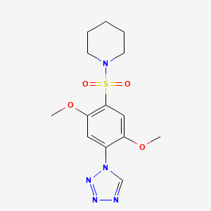 1-{[2,5-dimethoxy-4-(1H-tetrazol-1-yl)phenyl]sulfonyl}piperidine