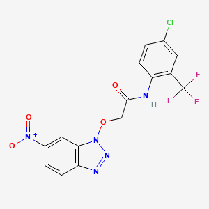 N-[4-chloro-2-(trifluoromethyl)phenyl]-2-[(6-nitro-1H-benzotriazol-1-yl)oxy]acetamide