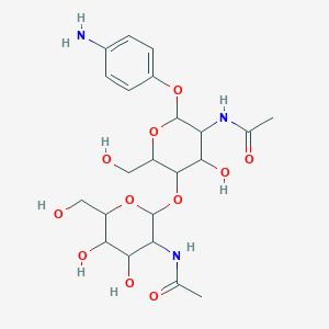 4-Aminophenyl 2-acetamido-4-O-(2-acetamido-2-deoxyhexopyranosyl)-2-deoxyhexopyranoside