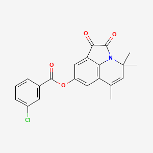 4,4,6-trimethyl-1,2-dioxo-1,2-dihydro-4H-pyrrolo[3,2,1-ij]quinolin-8-yl 3-chlorobenzoate