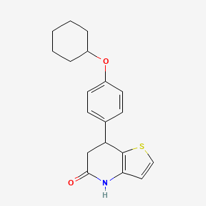 molecular formula C19H21NO2S B11492827 7-[4-(cyclohexyloxy)phenyl]-6,7-dihydrothieno[3,2-b]pyridin-5(4H)-one 