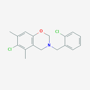 6-chloro-3-(2-chlorobenzyl)-5,7-dimethyl-3,4-dihydro-2H-1,3-benzoxazine