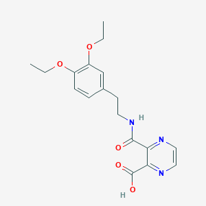 2-Pyrazinecarboxylic acid, 3-[[[2-(3,4-diethoxyphenyl)ethyl]amino]carbonyl]-