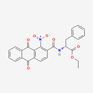 ethyl N-[(1-nitro-9,10-dioxo-9,10-dihydroanthracen-2-yl)carbonyl]-D-phenylalaninate