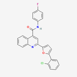 2-[5-(2-chlorophenyl)furan-2-yl]-N-(4-fluorophenyl)quinoline-4-carboxamide