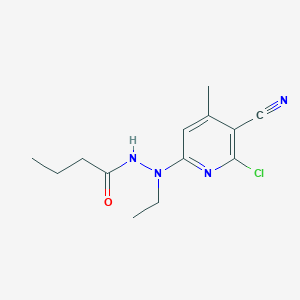 molecular formula C13H17ClN4O B11492896 N'-(6-chloro-5-cyano-4-methylpyridin-2-yl)-N'-ethylbutanehydrazide 