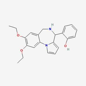 2-(8,9-diethoxy-5,6-dihydro-4H-pyrrolo[1,2-a][1,4]benzodiazepin-4-yl)phenol