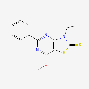 3-ethyl-7-methoxy-5-phenyl[1,3]thiazolo[4,5-d]pyrimidine-2(3H)-thione