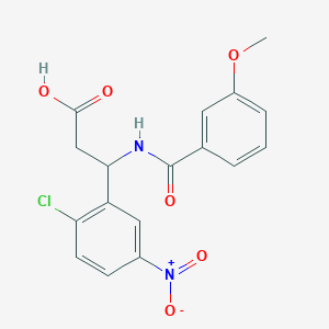 3-(2-Chloro-5-nitrophenyl)-3-{[(3-methoxyphenyl)carbonyl]amino}propanoic acid