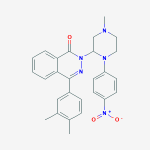 4-(3,4-dimethylphenyl)-2-[4-methyl-1-(4-nitrophenyl)piperazin-2-yl]phthalazin-1(2H)-one