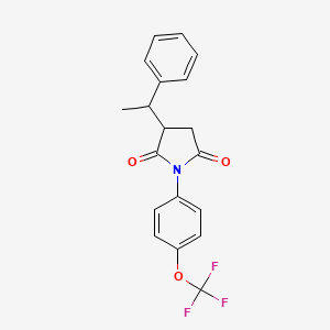 3-(1-Phenylethyl)-1-[4-(trifluoromethoxy)phenyl]pyrrolidine-2,5-dione