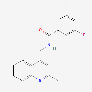 molecular formula C18H14F2N2O B11492948 3,5-difluoro-N-[(2-methylquinolin-4-yl)methyl]benzamide 