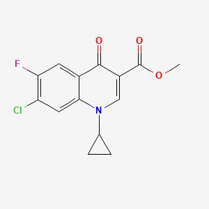 molecular formula C14H11ClFNO3 B1149298 3-喹啉甲酸，7-氯-1-环丙基-6-氟-1,4-二氢-4-氧代-，甲酯 CAS No. 104599-90-8