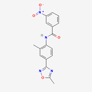 N-[2-methyl-4-(5-methyl-1,2,4-oxadiazol-3-yl)phenyl]-3-nitrobenzamide