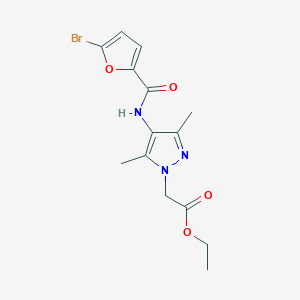 ethyl (4-{[(5-bromofuran-2-yl)carbonyl]amino}-3,5-dimethyl-1H-pyrazol-1-yl)acetate