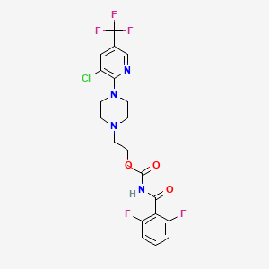 2-{4-[3-Chloro-5-(trifluoromethyl)pyridin-2-YL]piperazin-1-YL}ethyl N-(2,6-difluorobenzoyl)carbamate