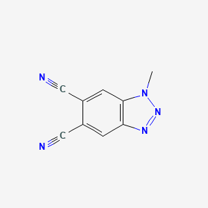 molecular formula C9H5N5 B11493004 1-methyl-1H-benzotriazole-5,6-dicarbonitrile 