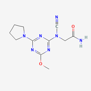 2-[Cyano-(4-methoxy-6-pyrrolidin-1-yl-1,3,5-triazin-2-yl)amino]acetamide