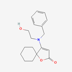 molecular formula C18H23NO3 B11493028 4-[Benzyl(2-hydroxyethyl)amino]-1-oxaspiro[4.5]dec-3-en-2-one 