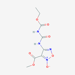 molecular formula C8H10N4O7 B11493031 Methyl 4-{[(ethoxycarbonyl)carbamoyl]amino}-1,2,5-oxadiazole-3-carboxylate 2-oxide 