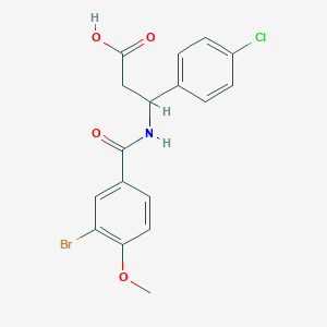 3-{[(3-Bromo-4-methoxyphenyl)carbonyl]amino}-3-(4-chlorophenyl)propanoic acid