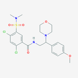 2,4-dichloro-5-(dimethylsulfamoyl)-N-[2-(4-methoxyphenyl)-2-(morpholin-4-yl)ethyl]benzamide