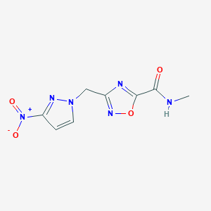 N-methyl-3-[(3-nitro-1H-pyrazol-1-yl)methyl]-1,2,4-oxadiazole-5-carboxamide