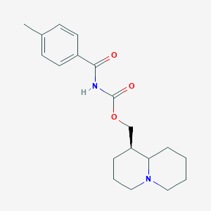 molecular formula C19H26N2O3 B11493103 (1R)-octahydro-2H-quinolizin-1-ylmethyl [(4-methylphenyl)carbonyl]carbamate 