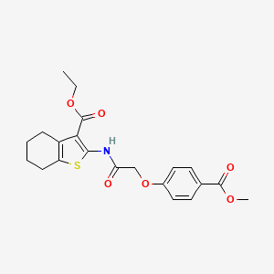 Ethyl 2-({[4-(methoxycarbonyl)phenoxy]acetyl}amino)-4,5,6,7-tetrahydro-1-benzothiophene-3-carboxylate