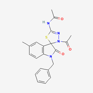 N-(3'-acetyl-1-benzyl-5-methyl-2-oxo-1,2-dihydro-3'H-spiro[indole-3,2'-[1,3,4]thiadiazol]-5'-yl)acetamide