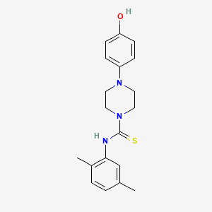 molecular formula C19H23N3OS B11493155 N-(2,5-dimethylphenyl)-4-(4-hydroxyphenyl)piperazine-1-carbothioamide 