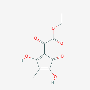 molecular formula C10H10O6 B11493163 ethyl (2E)-hydroxy(2-hydroxy-3-methyl-4,5-dioxocyclopent-2-en-1-ylidene)ethanoate 