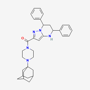 1-(Adamantan-1-YL)-4-{5,7-diphenyl-4H,5H,6H,7H-pyrazolo[1,5-A]pyrimidine-2-carbonyl}piperazine