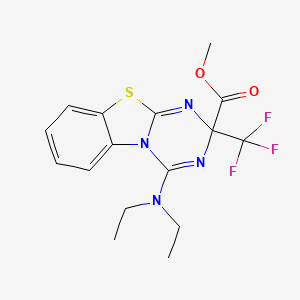 molecular formula C16H17F3N4O2S B11493177 methyl 4-(diethylamino)-2-(trifluoromethyl)-2H-[1,3,5]triazino[2,1-b][1,3]benzothiazole-2-carboxylate 