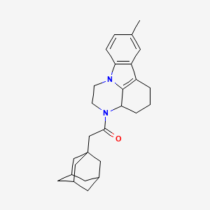 1-(8-methyl-1,2,3a,4,5,6-hexahydro-3H-pyrazino[3,2,1-jk]carbazol-3-yl)-2-(tricyclo[3.3.1.1~3,7~]dec-1-yl)ethanone