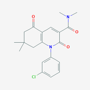 1-(3-chlorophenyl)-N,N,7,7-tetramethyl-2,5-dioxo-1,2,5,6,7,8-hexahydroquinoline-3-carboxamide