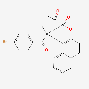 1a-acetyl-1-(4-bromobenzoyl)-1-methyl-1a,9c-dihydrobenzo[f]cyclopropa[c]chromen-2(1H)-one