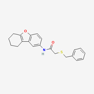 2-(benzylsulfanyl)-N-(6,7,8,9-tetrahydrodibenzo[b,d]furan-2-yl)acetamide