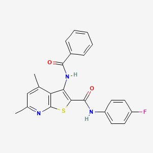 3-benzamido-N-(4-fluorophenyl)-4,6-dimethylthieno[2,3-b]pyridine-2-carboxamide