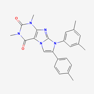 molecular formula C24H23N5O2 B11493304 8-(3,5-dimethylphenyl)-1,3-dimethyl-7-(4-methylphenyl)-1H-imidazo[2,1-f]purine-2,4(3H,8H)-dione 