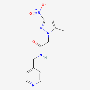 2-(5-methyl-3-nitro-1H-pyrazol-1-yl)-N-(pyridin-4-ylmethyl)acetamide