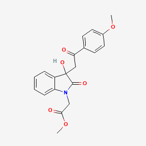 methyl {3-hydroxy-3-[2-(4-methoxyphenyl)-2-oxoethyl]-2-oxo-2,3-dihydro-1H-indol-1-yl}acetate