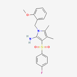 3-[(4-fluorophenyl)sulfonyl]-1-(2-methoxybenzyl)-4,5-dimethyl-1H-pyrrol-2-amine