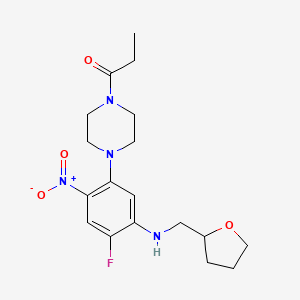 N-[2-fluoro-4-nitro-5-(4-propionylpiperazin-1-yl)phenyl]-N-(tetrahydrofuran-2-ylmethyl)amine